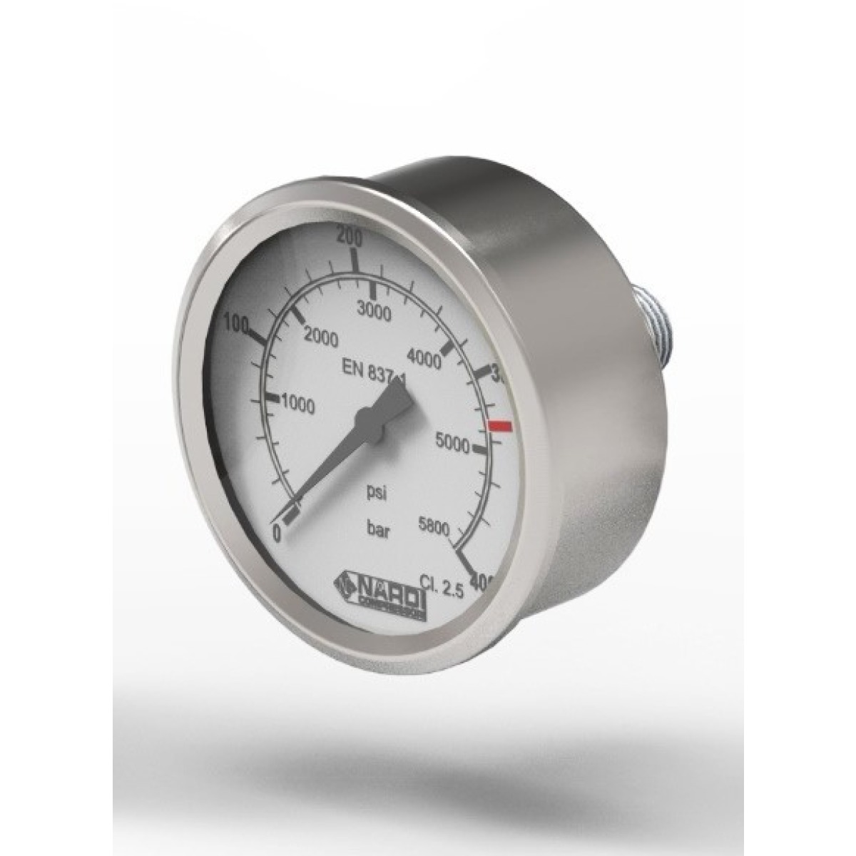 Hochdruck Manometer - 63 mm - 0-400 bar - 1/4 Zoll axial